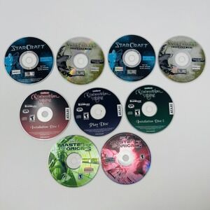 StarCraft Neverwinter Nights Master‎ of Orion 3 PC Game CD Lot Blizzard BioWare